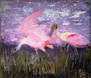 Abbott Handerson Thayer Roseate Spoonbills oil on canvas